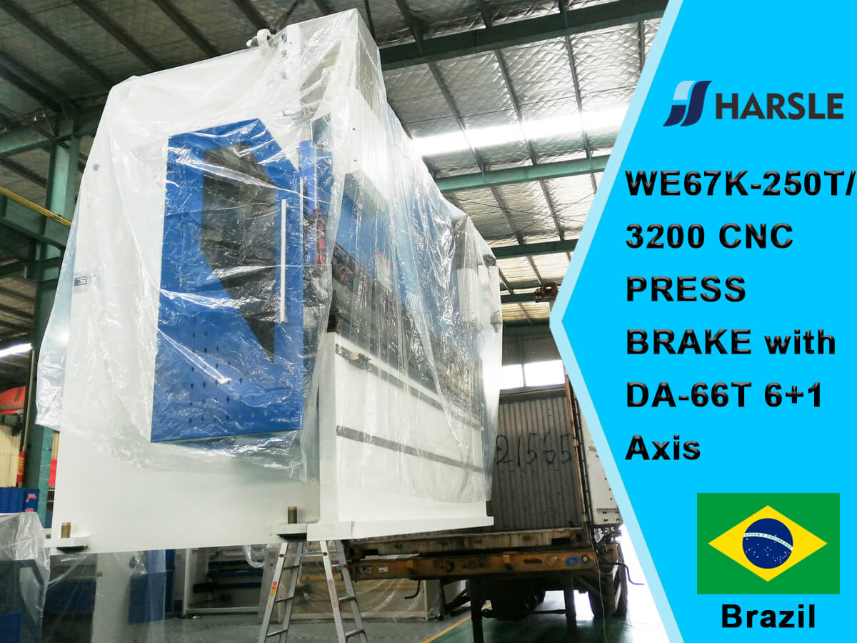 البرازيل- WE67K-250T / 3200 CNC الصحافة الفرامل مع DA66T 6 + 1 محور