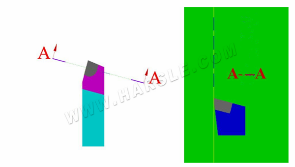 زاوية أداة القطع للمخرطة