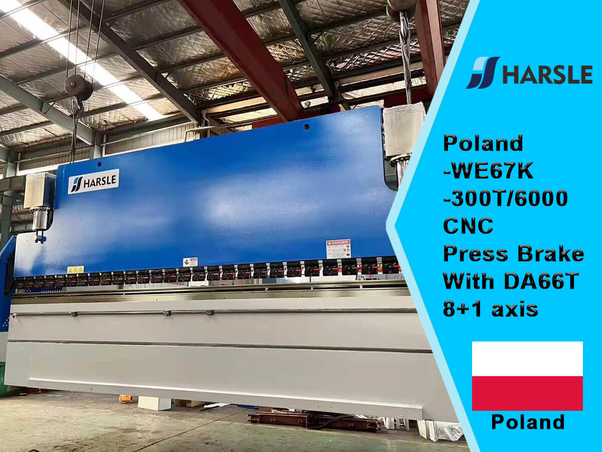 Poland-WE67K-300T/6000 CNC BRAKE مع نظام DA66T 8+1 محور