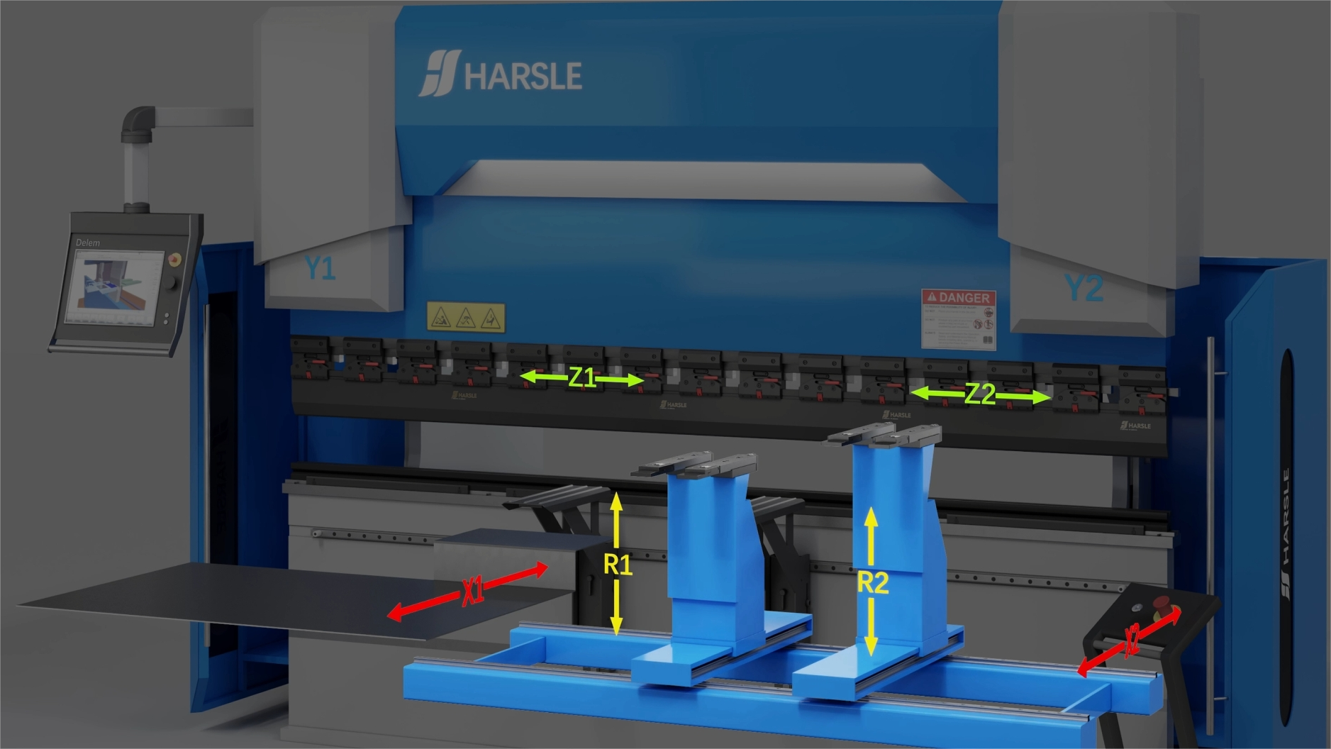 شرح محور آلة الثني الضاغطة CNC