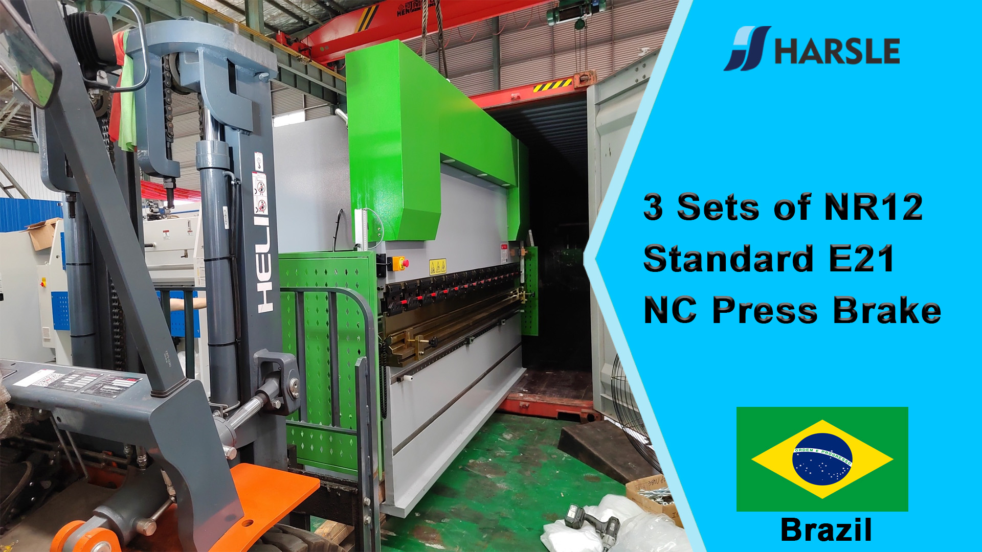 البرازيل -3 مجموعات من NR12 Standard E21 NC Press Brake