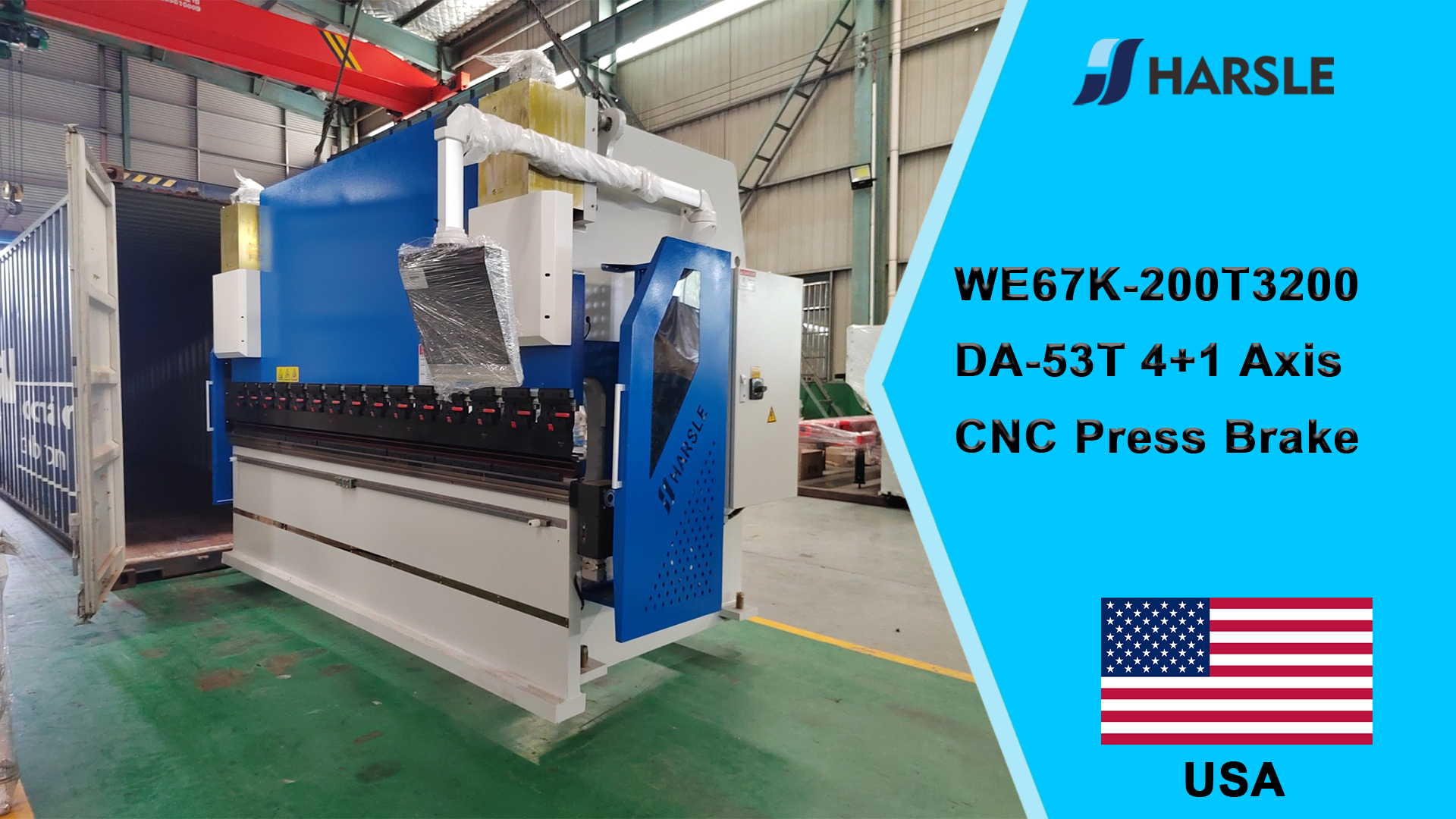 USA-WE67K-200T3200 DA-53T 4 + 1 محور الضغط CNC