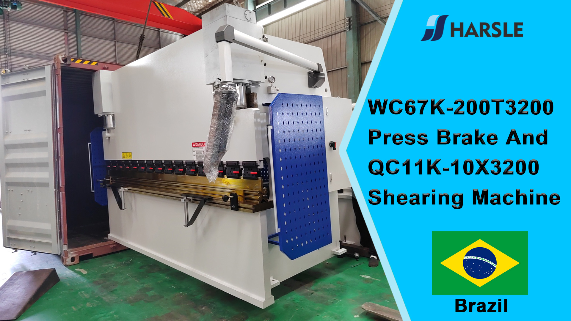 آلة الضغط البرازيلية WC67K-200T3200 وآلة القص QC11K-10X3200